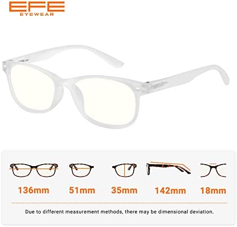 EFE Okuma Gözlükleri 5 Paket - Kadın Erkek, Anti - Göz Yorgunluğu Gözlükleri için Konfor Okuyucular (Mavi Yeşil, 2.5)