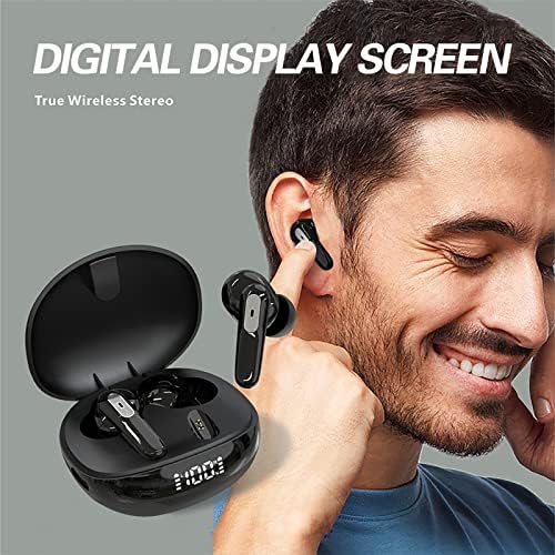 YUUAND Kablosuz Kulaklık Bluetooth Uyumlu Akıllı Kulak içi Mp3 Stereo Spor Tesisi Dijital Led Ekran