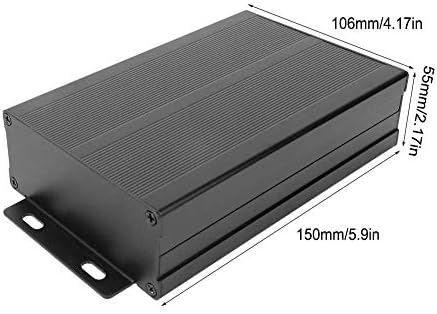 LİMEİ-ZEN Elektronik Proje Durumda, 55x106x150mm Alüminyum Alaşım DIY Kablo Muhafaza Enstrüman Durumda, kum Siyah Soğutucu Baskılı