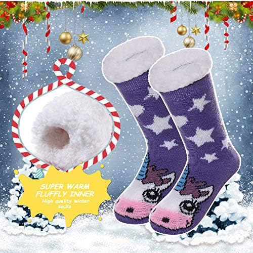 Erkek Kız Sevimli Hayvan Terlik Çorap Bulanık Yumuşak Sıcak Kalın Polar Astarlı Kış Çorap Çocuk Tulumları Noel Çorap