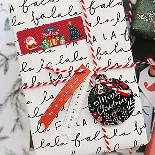 BYNNİX Noel Çıkartmalar 120 Adet / Rulo Merry Christmas Sticker Noel Hediye Malzemeleri için Noel Etiket Etiketleri Hediyeler