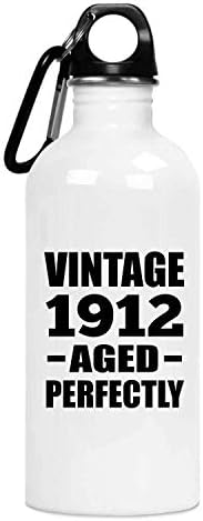 Designsify 110th Doğum Günü Vintage 1912 Yaşlı Mükemmel -20 oz Su Şişesi yalıtımlı Bardak Paslanmaz Çelik-Arkadaş için Çocuk
