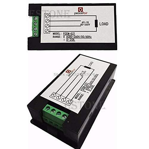 LCD Dijital Volt Watt Güç Ölçer Ampermetre Voltmetre AC 80-260 V 20A