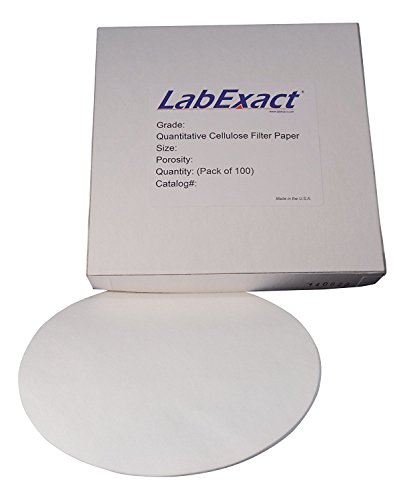 LabExact 1200280 Sınıf CFP540 Kantitatif Külsüz Sertleştirilmiş Selüloz Filtre Kağıdı, 7-8µm, 18.5 cm (100'lü Paket)
