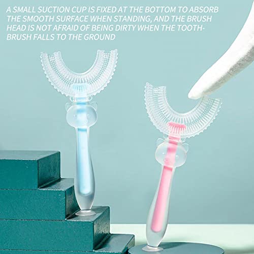 U Şekilli Diş Fırçası Çocuklar Silikon Diş Fırçası Tüm Ağız Diş Fırçası Yumuşak Silikon Fırça Kafası, diş fırçaları Toplu 360°