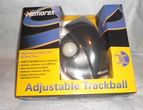 Memorex-Trackball - 3 düğme(ler) - kablolu-siyah, bej - perakende