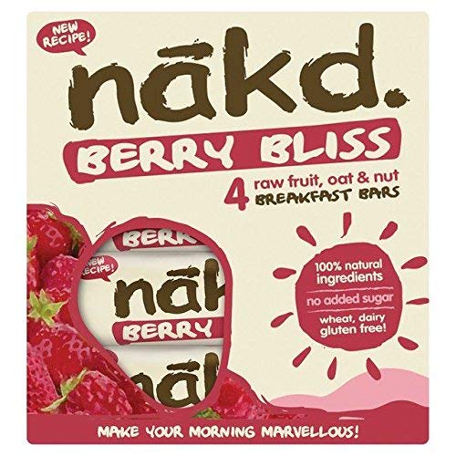 Nakd Ücretsiz Berry Bliss Meyve, Yulaf ve Fındık Multipack 4x30g