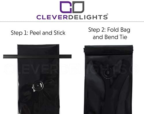 CleverDelights Peel ve Stick Teneke Kravatlar-7 İnç-Siyah-1000 Paket