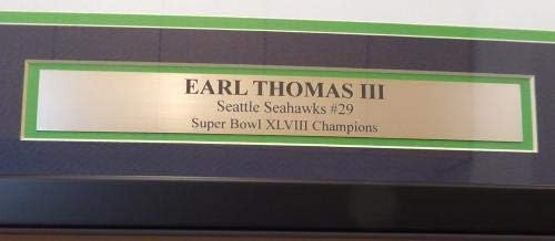 Seattle Seahawks Earl Thomas İmzalı Çerçeveli Beyaz Nike Jersey MCS Holo Stok 130325-İmzalı NFL Formaları
