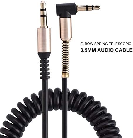 3.5 mm Ses Kablosu, 3.5 mm Erkek için Erkek Bahar Aux Kablosu L-Şekilli I-Şekilli Geri Çekilebilir Kordon Amplifikatör Hoparlörler