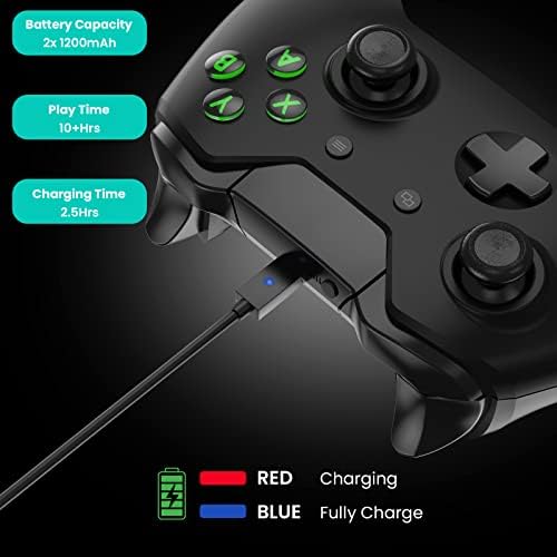 YCCSKY Denetleyici Pil Paketi için Xbox One / Xbox Serisi X/ S, 2X1200 mAh şarj edilebilir pil Paketi Oyun ve Şarj Kiti için
