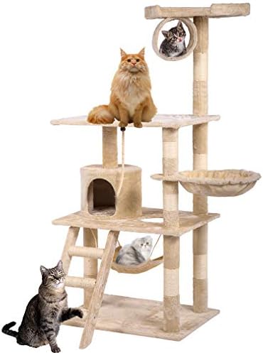 BestPet 64 Kedi Ağacı Kulesi Kınamak Mobilya Scratch Post Kitty Pet House
