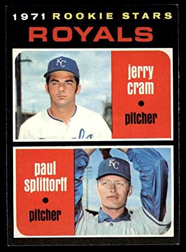 1971 Topps 247 Royals Çaylaklar Paul Splittorff / Jerry Cram Kansas City Royals (Beyzbol Kartı) NM / MT Royals