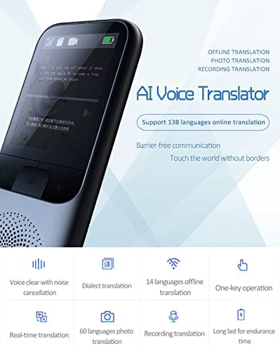 Tüm Diller için Çevirmen Cihazları, Anında Fotoğraf Çevirisine Sahip Caripeloy Çevrimdışı Çevirmen 138 Çevrimiçi ve 14 Çevrimdışı