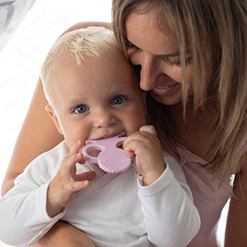 Sısılıa 100 % BPA Ücretsiz Silikon Diş Kaşıyıcı Oyuncak Bebek Erkek ve Kız için 0-6 Ay | Ahtapot (Mor)