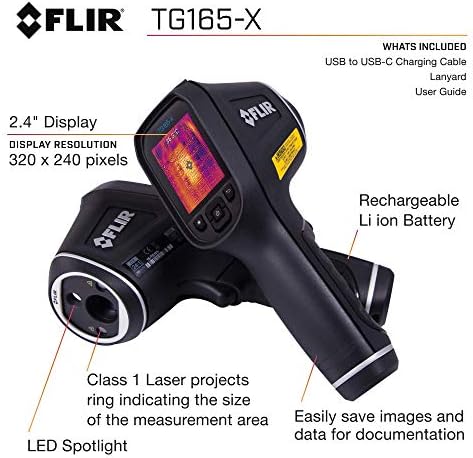FLIR TG165-X Termal Kamera görüntüleme aracı ve Klein Tools ET140 Alçıpan, Ahşap ve Duvarcılıkta Tahribatsız Nem Tespiti için