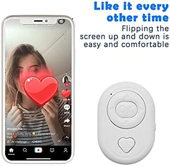 Taşınabilir Kamera, Mini Kablosuz Bluetooth Uzaktan Deklanşör Kontrol Düğmesi Zamanlayıcı Kamera (Beyaz)