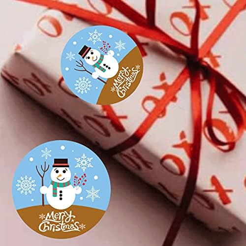 Merry Christmas Çıkartmaları 2 İnç Noel Ağacı Santa Kardan Adam Zencefilli Kurabiye Adam Geyik Noel Temalı Etiket - Noel Etiketleri