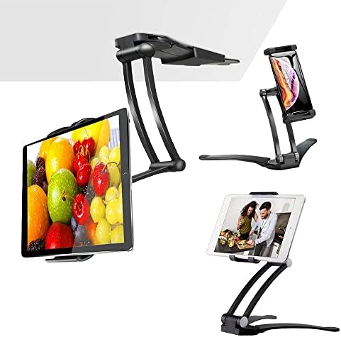 2-in-1 Mutfak Tablet Standı Duvar/Masaüstü Dağı için 5-12.9 Tablet/iPad 10.2-İnç (7th & 8th Gen) / 12.9-İnç iPad Pro / 11-İnç