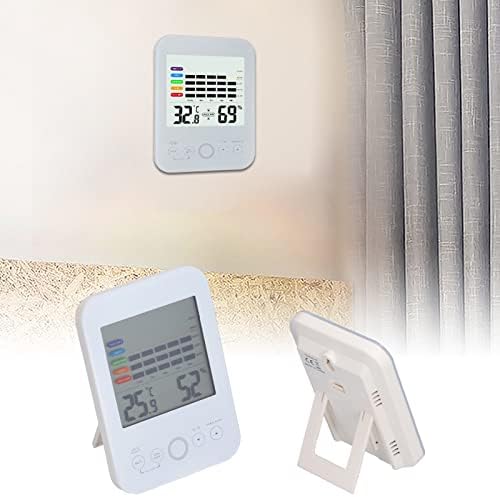 Shanrya Termometre, arka Işık Yüksek Doğruluk Veri Kayıt dijital ekran Nem Ölçer Alarm Fonksiyonu için Kapalı
