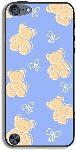 Kapak Kılıfları Minimalist iPod Touch 5 ile Uyumlu Mavi Çiçek Ayı ile Darbeye Dayanıklı Sert Plastik