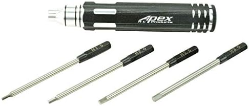 Apex RC Ürünleri 1.5, 2, 2.5 ve 3mm Metrik 4'ü 1 arada Allen Anahtar Sürücüsü 2755