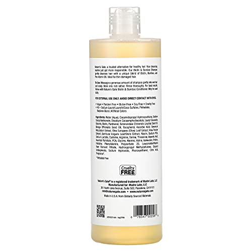 İnce Saçlar için Biotin Şampuanı, Bambulu, Pro-Vitamin B5, Paraben İçermez, 16 fl oz (473 ml)