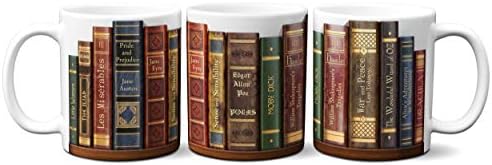 Kitaplık Kupa. Ünlü kitap başlıkları ile Kahve Kupa, Kitap Kupa, Edebi Kupa, Kitap Aşığı Kupa