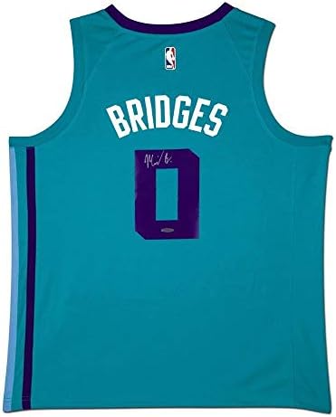 Miles Bridges İmzalı Charlotte Hornets Turkuaz Nike Swingman Forması-Üst Güverte İmzalı NBA Formaları