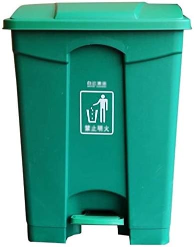 ZCM Çöp tenekesi Fabrika Çöp Kutuları, Otel Restoran Ticari Çöp kutusu Açık Sokak Bahçe Pedalı (Boyut: 68L, Renk: Yeşil)