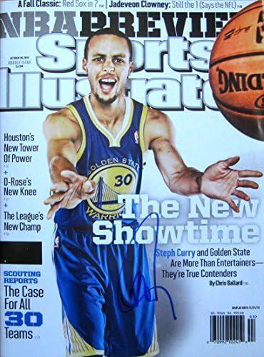 Steph Curry GOLDEN STATE WARRİORS imzalı Sports Illustrated dergisi 10/28/13