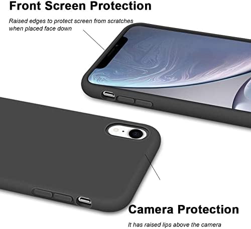HHUAN Vivo için kılıf Y21 2021 (6.51) ile 2 Temperli Cam Ekran Koruyucu. Ultra-İnce Siyah Yumuşak Silikon Anti - Damla Telefon