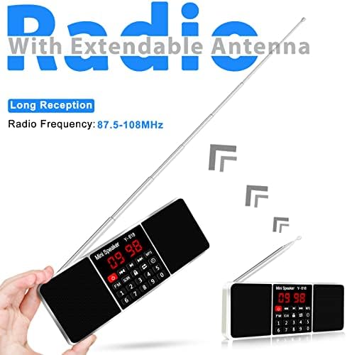 LEFON İşlevli Dijital FM Radyo Medya Hoparlör MP3 Müzik Çalar Destek TF Kart USB Sürücü ile LED Ekran ve Ayarı Zamanlama Kapatma