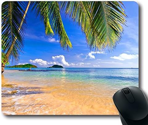 Oyun Mouse Pad Shore Palms Tropikal Plaj Dikdörtgen Şekilli Fare Mat Tasarım Doğal Eko Kauçuk Dayanıklı Bilgisayar Masası Kırtasiye