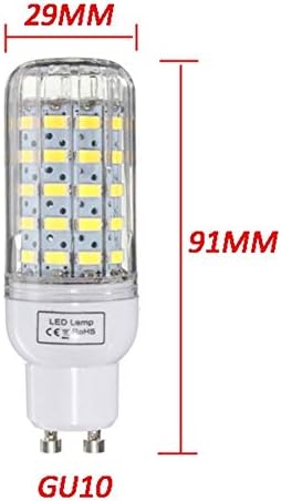 GU10 Kısılabilir 6W AC110V LED ampul Beyaz / Sıcak Beyaz 60 SMD 5730 Mısır ışık Lambası (Renk: Saf beyaz GU10)