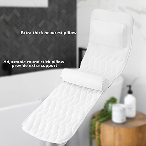 AEROıVı Tam vücut banyo yastığı Lomber Yastık Küvet Yastık 14 Vantuz ile 3D Hava Mesh Fit Herhangi Bir Küvet