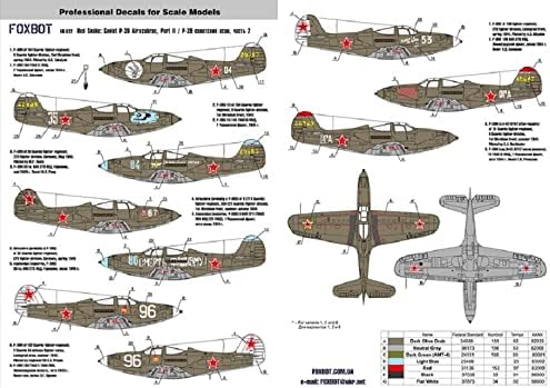 Foxbot 48-022-1/48 Kırmızı Yılan: Sovyet P-39 Airacobras ve Şablonlar, Bölüm 2