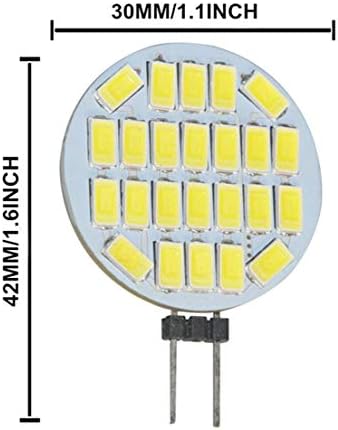G4 LED Ampul 12 V 3 W Yan-Pin LED,Eşdeğer 30 W Halojen Ampul Değiştirme,Olmayan Dim,G4 24 LED 5730 SMD,Soğuk Beyaz 6000 K, 120°