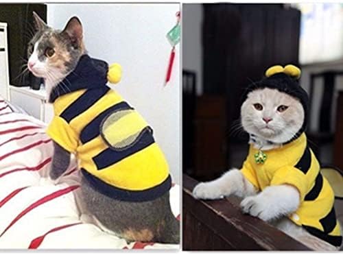 SouiWuzi Köpek Hoodie Tqwy Küçük Bumblebee Köpek Kedi Köpek Cadılar Bayramı Giysileri Pet Giyim Bumble Bee Giyinmek Pet Coat