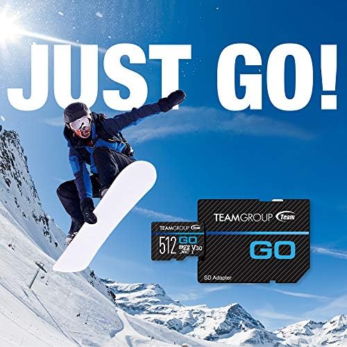 TEAMGROUP GO Kart 64 GB Mikro SDXC UHS-I U3 V30 4 K için GoPro & Drone & Eylem Kameralar Yüksek Hızlı Flash Bellek Kartı Adaptörü