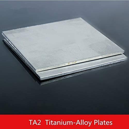 SQİNAA Titanyum Levha Plaka TA2 Metal Titanyum Havacılık Endüstriyel İşlemler için Otomotiv DIY,100x100x0.8mm