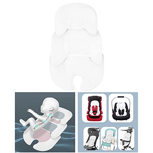 Newmind Bebek Arabası Yastık Bebek Duş Hediyeler Araba Koltuğu Eklemek için Buggy Puset Pram-Beyaz
