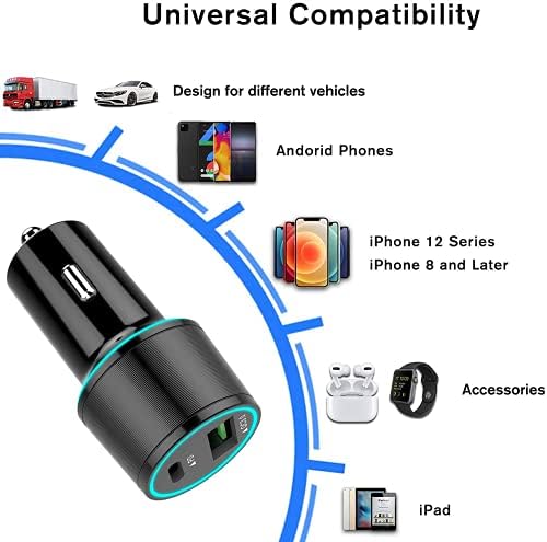 UrbanX Hızlı Araç Şarj Cihazı 21W Araba ve Kamyon Realme C2 2020 için PD 3.0 Çakmaklı USB Şarj Aleti-Siyah USB A'dan Mikro USB