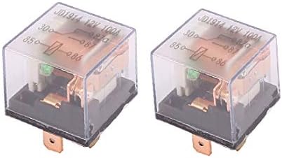 X-DREE 2 Adet JD1914 12 V 100A 5 Pin SPDT Güç Elektromanyetik Röle w led ışık(2 Adet JD1914 12 V 100A 5 Pin SPDT Relè elettromagnetico
