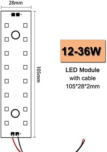 JUSTWEIXING led ışık modülü 12 V Diyot 8-24 W 12-36 W DIY araba kamp paneli ışık sıcak beyaz doğal beyaz led çip (Yayan renk: