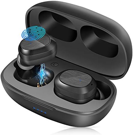 pendali Kablosuz Kulaklık Bluetooth 5.1, IPX7 Su Geçirmez Kulaklık TWS stereo Kulaklıklar ile Taşınabilir Şarj Kılıf, LED Pil