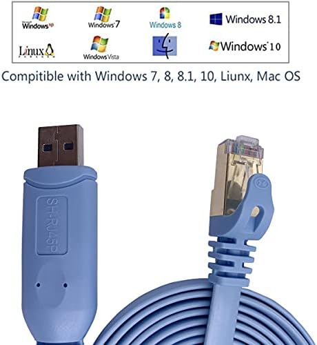 DSD TECH SH-RJ45P USB'den Konsol Kablosuna Yönlendiriciler için PL2303GT çipli Anahtarlar 1.8 M / 5.9 FT