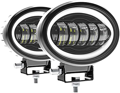 LED sürüş ışıkları, Adzoon 2 PCS 5 inç 120 W nokta ışın yuvarlak Pod ışıkları Offroad küp ışıkları spot için motosiklet traktör