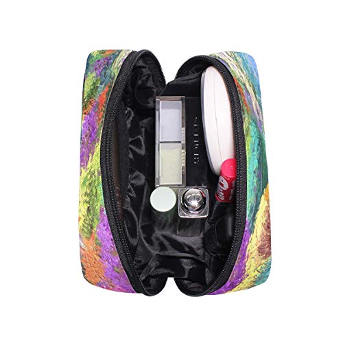 Unicey Lotus Gölet Yağlıboya Makyaj Çantaları Taşınabilir Tote Kozmetik Çantası seyahat kozmetik düzenleyici makyaj çantası makyaj