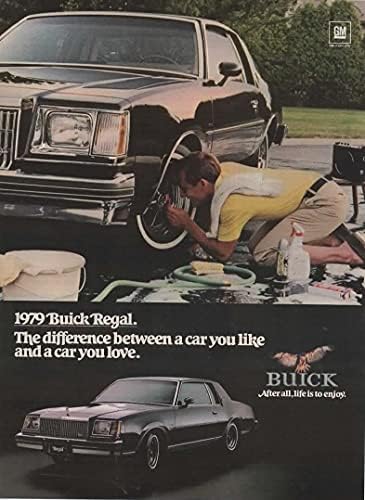 1979 Buick Regal Luxury Coupe Dergisinin 2 Orijinal Basılı reklam seti, Beğendiğiniz bir araba ile sevdiğiniz bir araba arasındaki